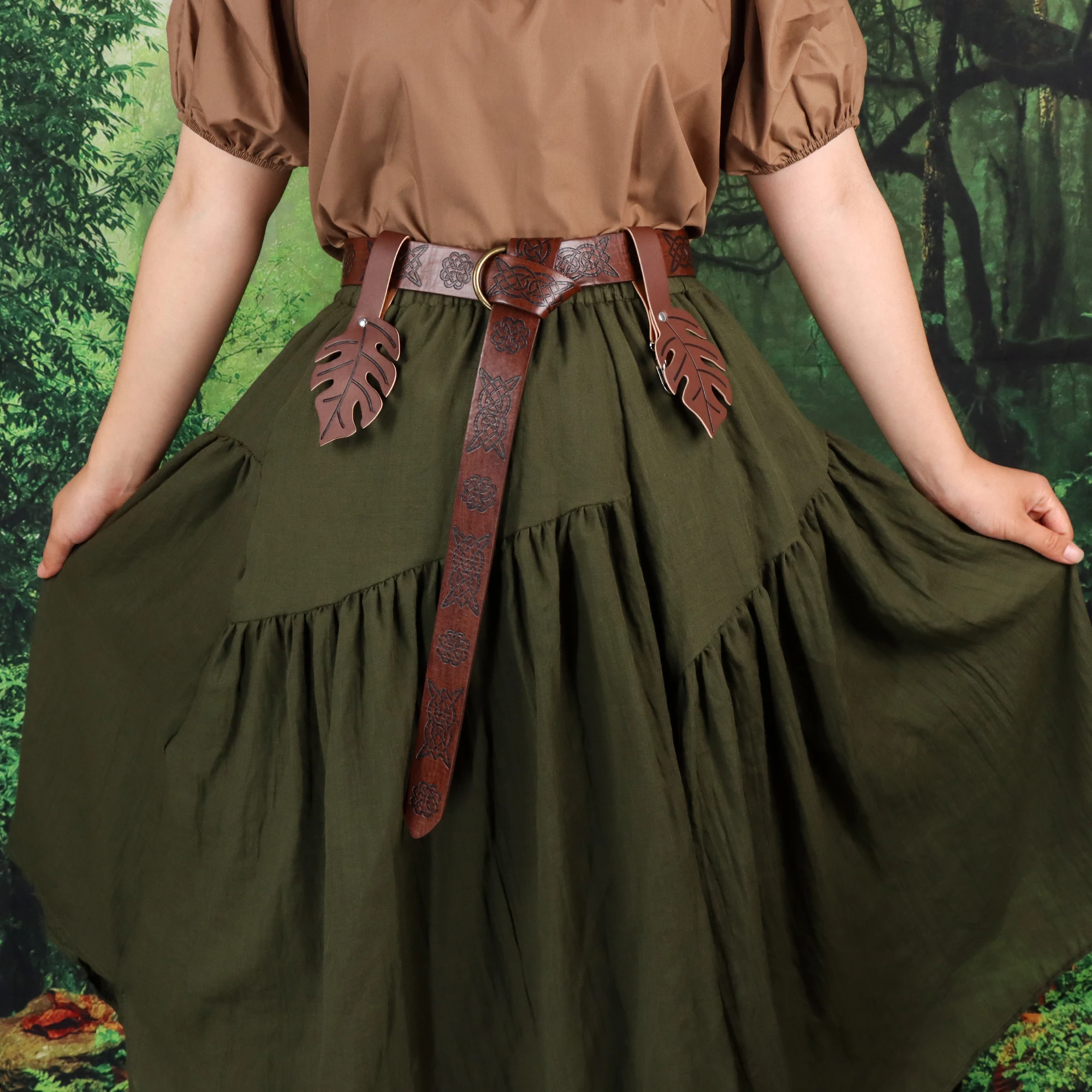 Three-piece Women's Belt Renaissance Medieval Halloween Role-playing Hiking Skirt Clip Vintage Belt Costume Accessories