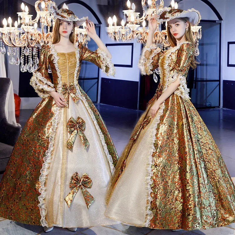 

DY20 Винтажный европейский суд, средневековый викторианский костюм, платья эпохи Возрождения, благородное женское бальное платье Мари, платья в стиле рококо, барокко25