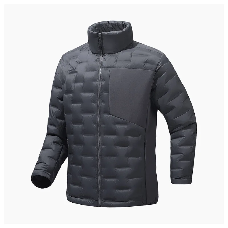 

2025 Hot-Selling 90% Down Long-Sleeve Stand Collar Men's Short Padded Jacket with Fleece Lining Thick Cotton Coat