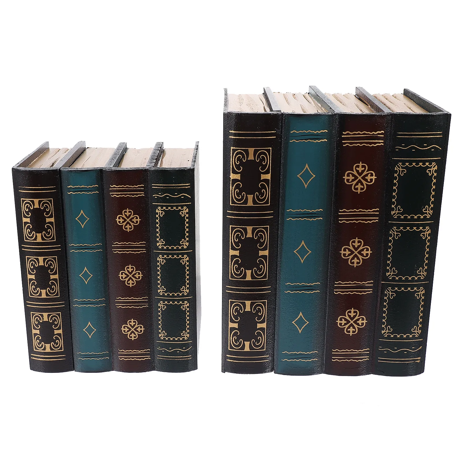 

2Pcs Simulation Book Ornaments Wooden Craft Home Decor Fake Book Adorn Desktop Decoration Tabletop Craft Bookshelf Display Prop