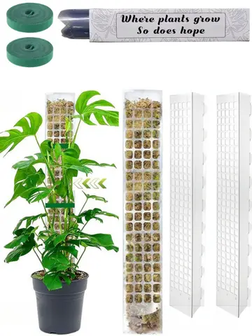 Moss Pole Plastic Plant Stand Indoor Climbing Plants Guardian Tutors Pot Moss Stick For Plants Growth Garden Support Accessories