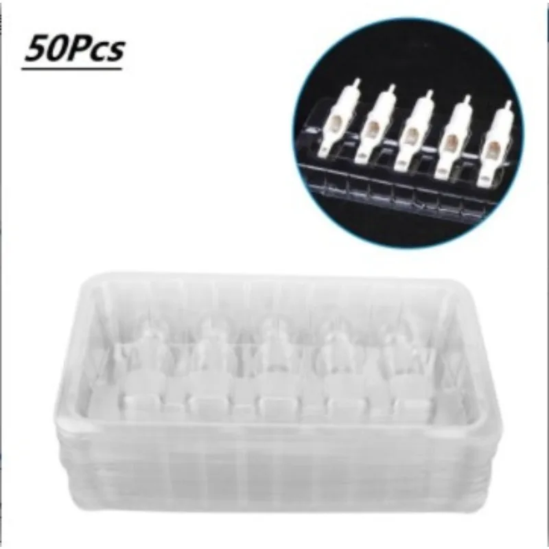 

50pcs/set Disposable Plastic Tattoo Needle Holder Rack Tattoo Accessories for Beginners Uitable for Most Tattoo Needle Openings