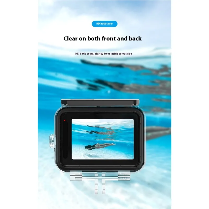 ل GoPro Hero 13/9 حافظة مضادة للماء واقية قذيفة ملحقات الكاميرا الرياضية عدسة الغوص 50 متر ملحقات مقاومة للماء