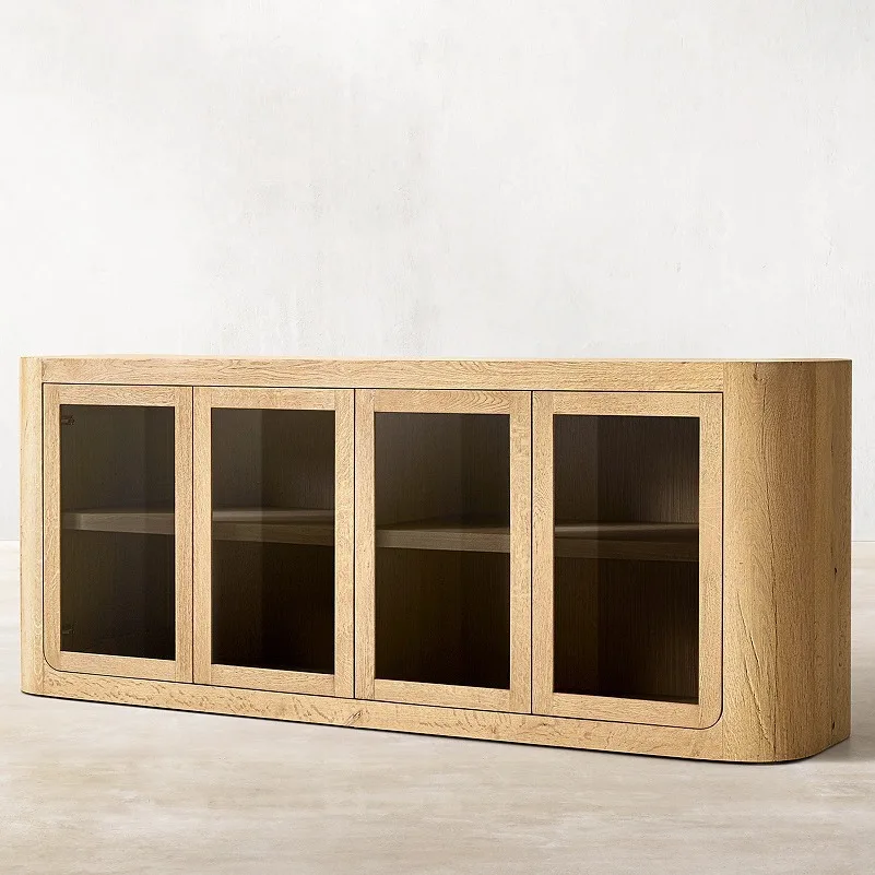 

Furniture Solid wood oak dining side cabinet Decorative cabinet Entrance cabinet