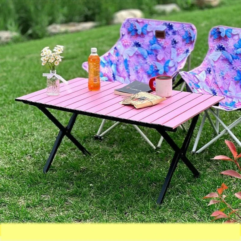 Mesa Portátil para Camping, Piquenique, Jardim, Bistrô, Varanda, Quintal, Mesa Dobrável, Mobiliário de Pátio para Camping, Conjunto para Exterior