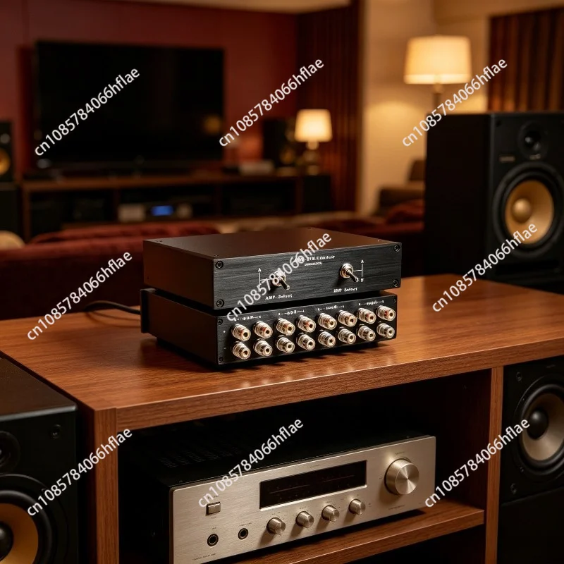 2 Input 1 Output Audio Switch Amplifier Speaker Distribution Controller
