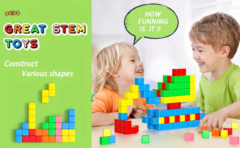 20/40pcs blocos de construção magnéticos, estimular a criatividade, presente ideal para o dia das bruxas das crianças, natal, ano novo, aniversários