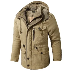 2023 New Cold Winter Men's Jacket Designer South Korean Street Wear Hooded Thick Cotton Coat Windbreaker Heating Coat