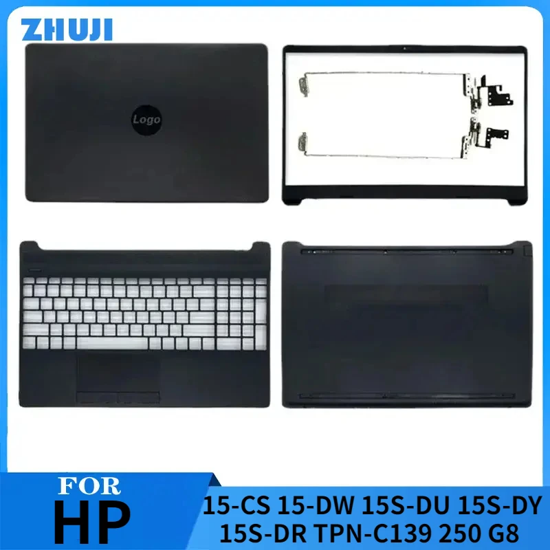 

For HP 15-CS 15-DW 15S-DU 15S-DY 15S-DR TPN-C139 250 G8 Laptop Back Top Cover Front Bezel Palmrest Upper Bottom Base Case Black