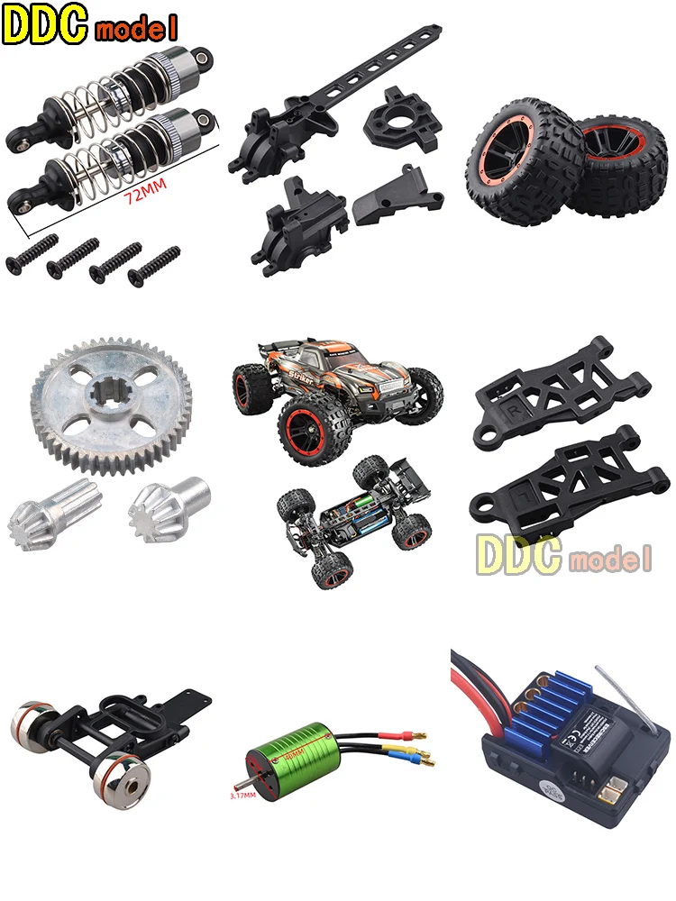 HAIBOXING 1/14 hbx2105A RC Car Spare Parts Upgrade Metal differential gear wheel Shock Absorber Servo esc