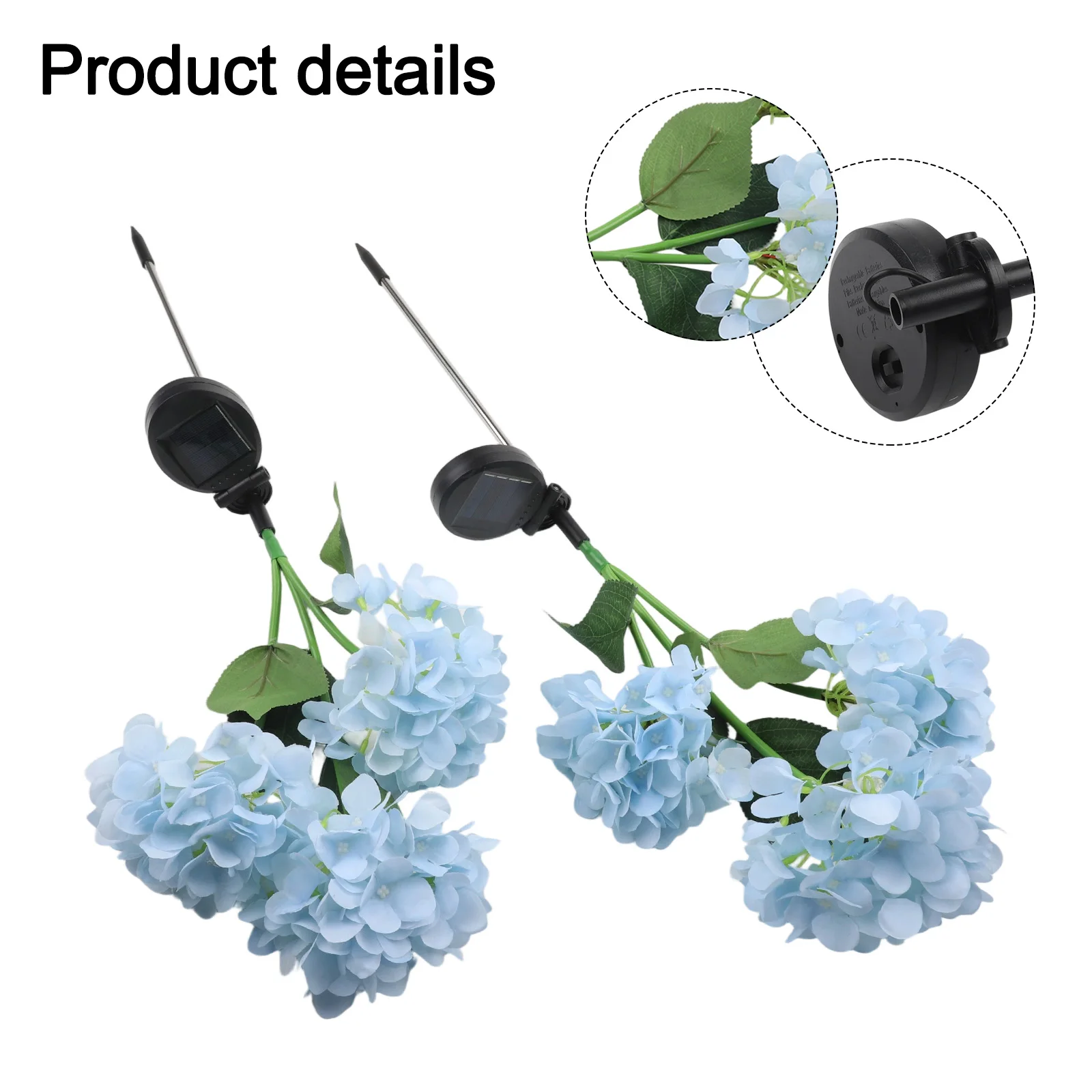 For Balcony For Garden 3-Head Lights Colorful Hydrangea Lamps Garden Decoration Automatic Outdoor Lighting Garden Decor