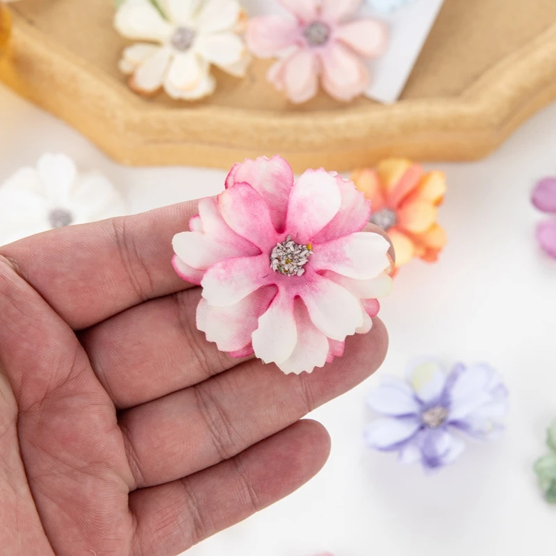50 Stück Künstliche Blumen Günstige DIY-Girlande Süßigkeitenbox Scrapbooking Weihnachtsdekoration für Zuhause Hochzeitsstrauß Seidenkarneol – Detail 2