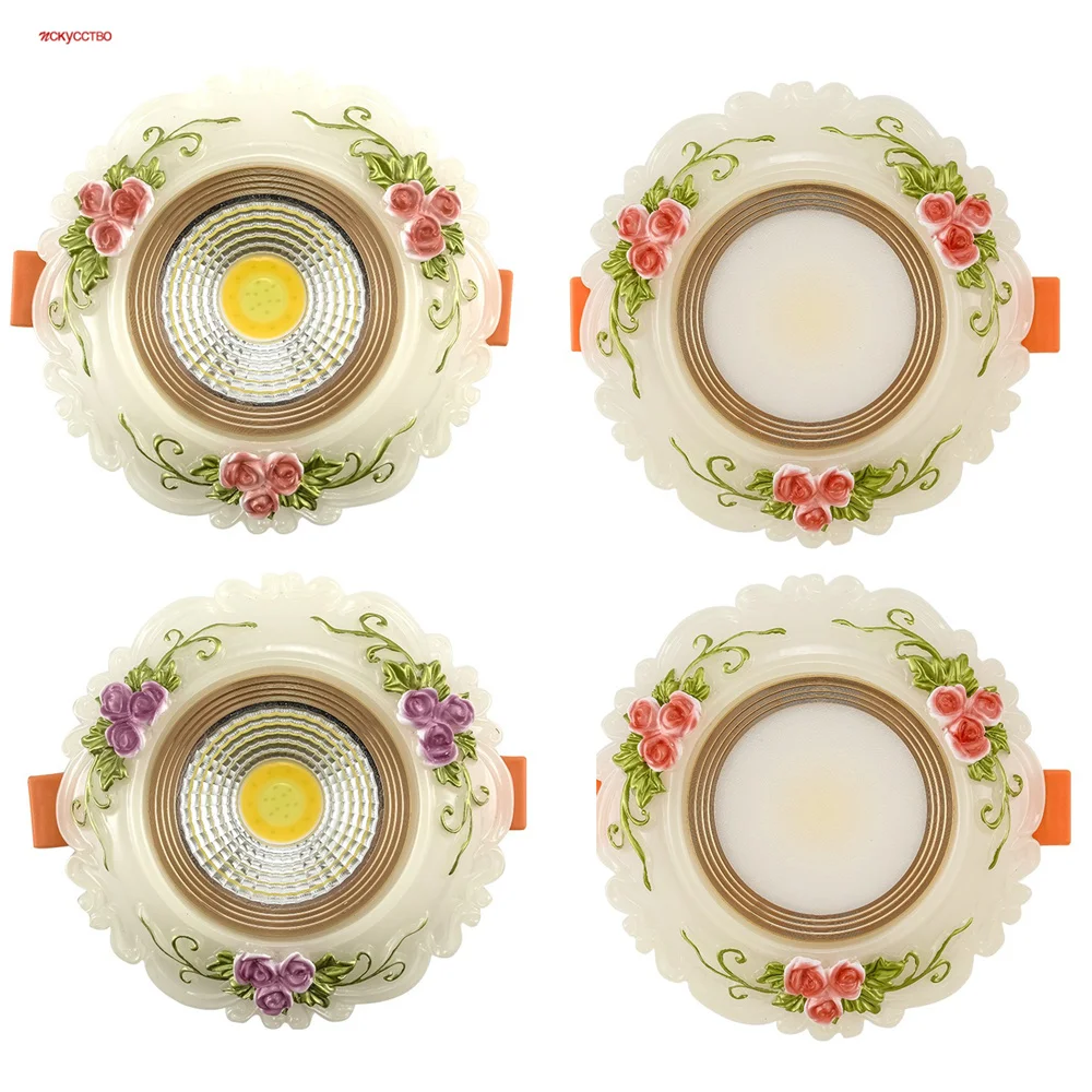 

American Country Downlight Recessed Hole Ceiling Lamp 110V 220V 5W 10W Classical Living Room Corridor Loft Restaurant Hotel Deco