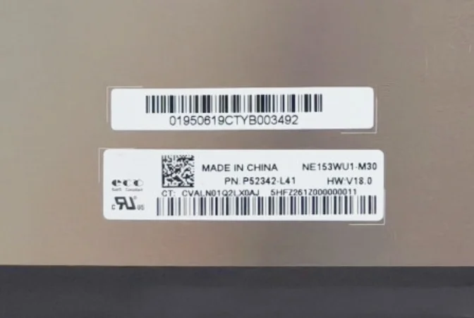 

NE153WU1-M30 15.3'' Laptop LCD Screen Display Panel Matrix Replacement