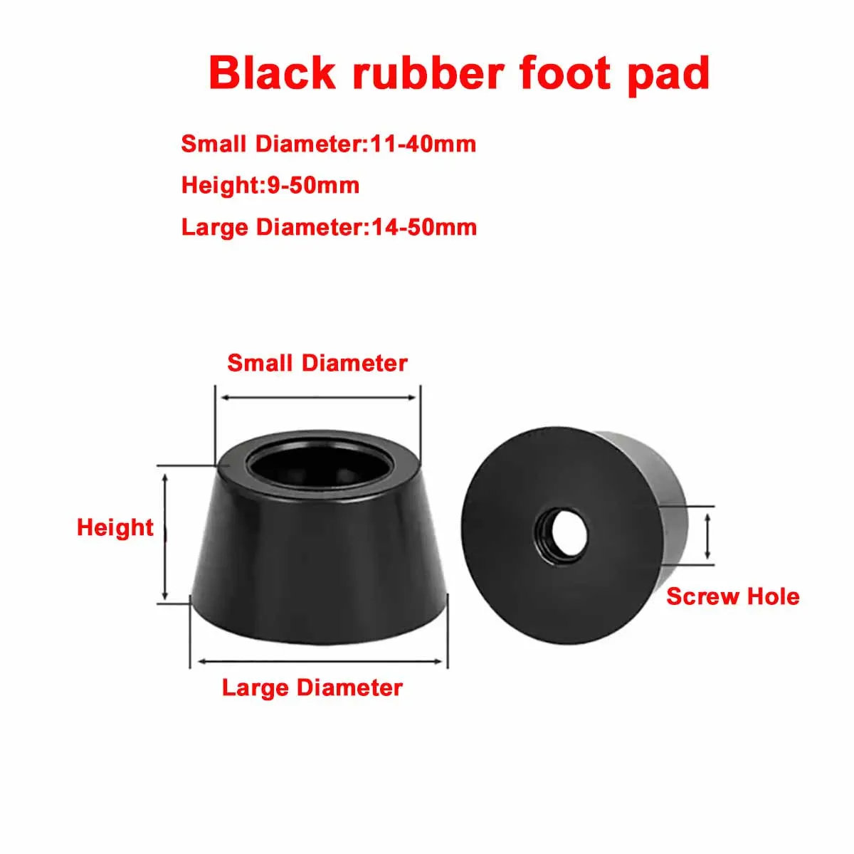 Environmentally Friendly Rubber Foot Pads Tables Chairs Furniture Height Increase Anti Slip Belts Gaskets Shock Absorbers