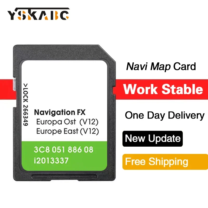 

Navigation FX East OST Europe V12 2020 SD Card for VW RNS 310 Seat Skoda Amundsen Passat B7