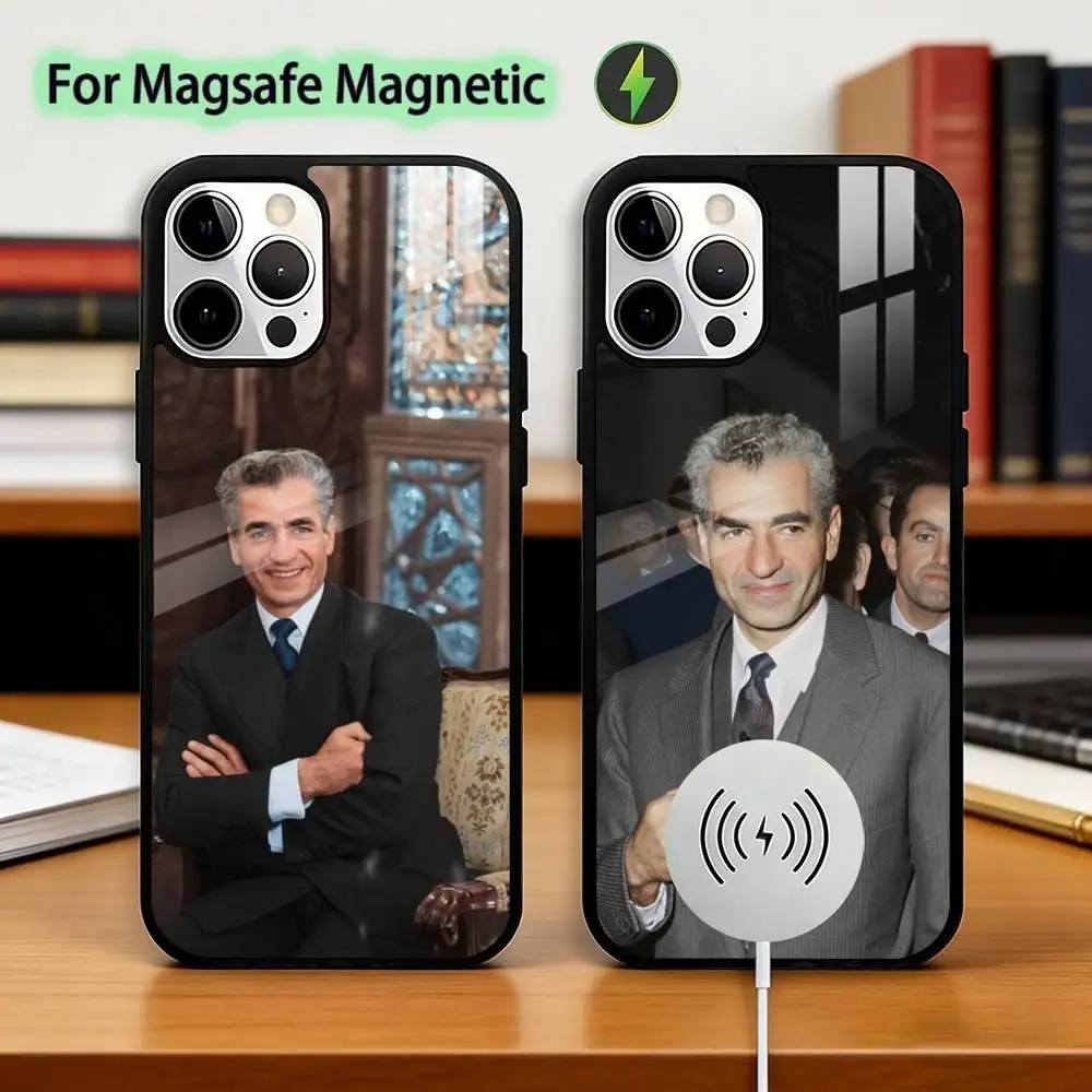 

Чехол для телефона Mohammad Reza Pahlavi Iran для iPhone 17, 16, 15, 14, 13, 12, 11 Plus, Pro, магнитный, для беспроводной зарядки Magsafe