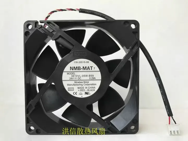 

Free shipping original 9025 3610VL-05W-B59 DC24V 0.29A 3-wire inverter fan
