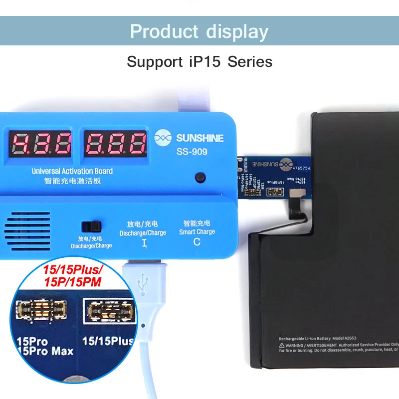 SUNSHINE SS-909 V9.0 Intelligent Battery Activation Board for IP Pad Android Phone Universal Battery Fast Charging Plate