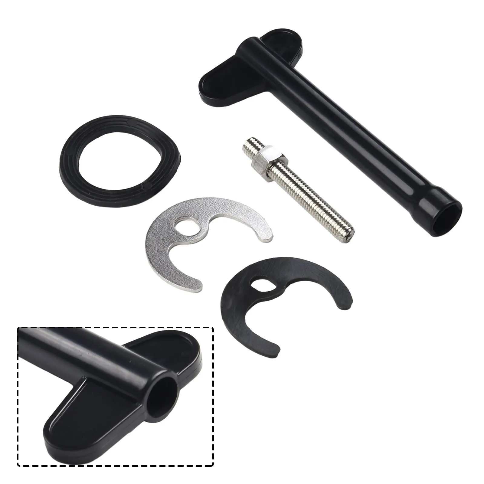 Stainless Steel and Rubber Gasket with Bolt Plastic Hex Wrench for Tap Fixing Tasks in Kitchen Basin Installations