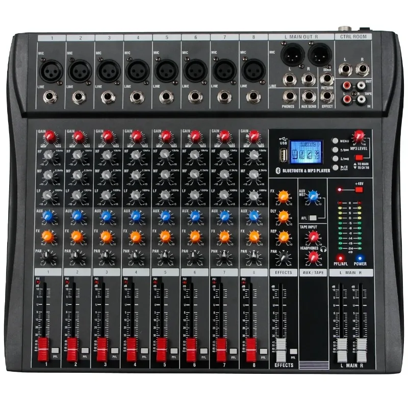 Controller Mixer Audio Sound Mixing Table Card Professional Pc Digital Consoles Interface Console Pro Equipment 8 Channel