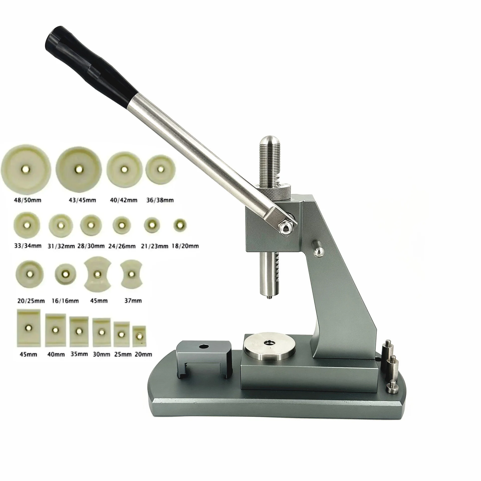 Heavy Duty Watch Glass Press Tool Dies Set Table Mounted Watch Crystal Back Cover Fitting Machine For Watchmakers 6173