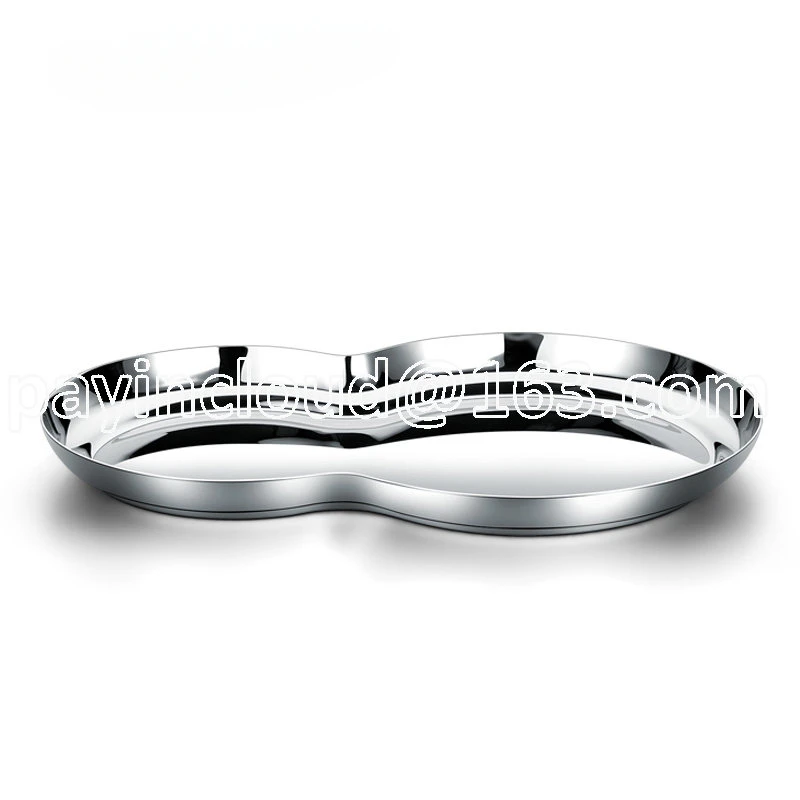 

Modern Nordic Western food tray Light luxury stainless steel 8-type hotel tray Household