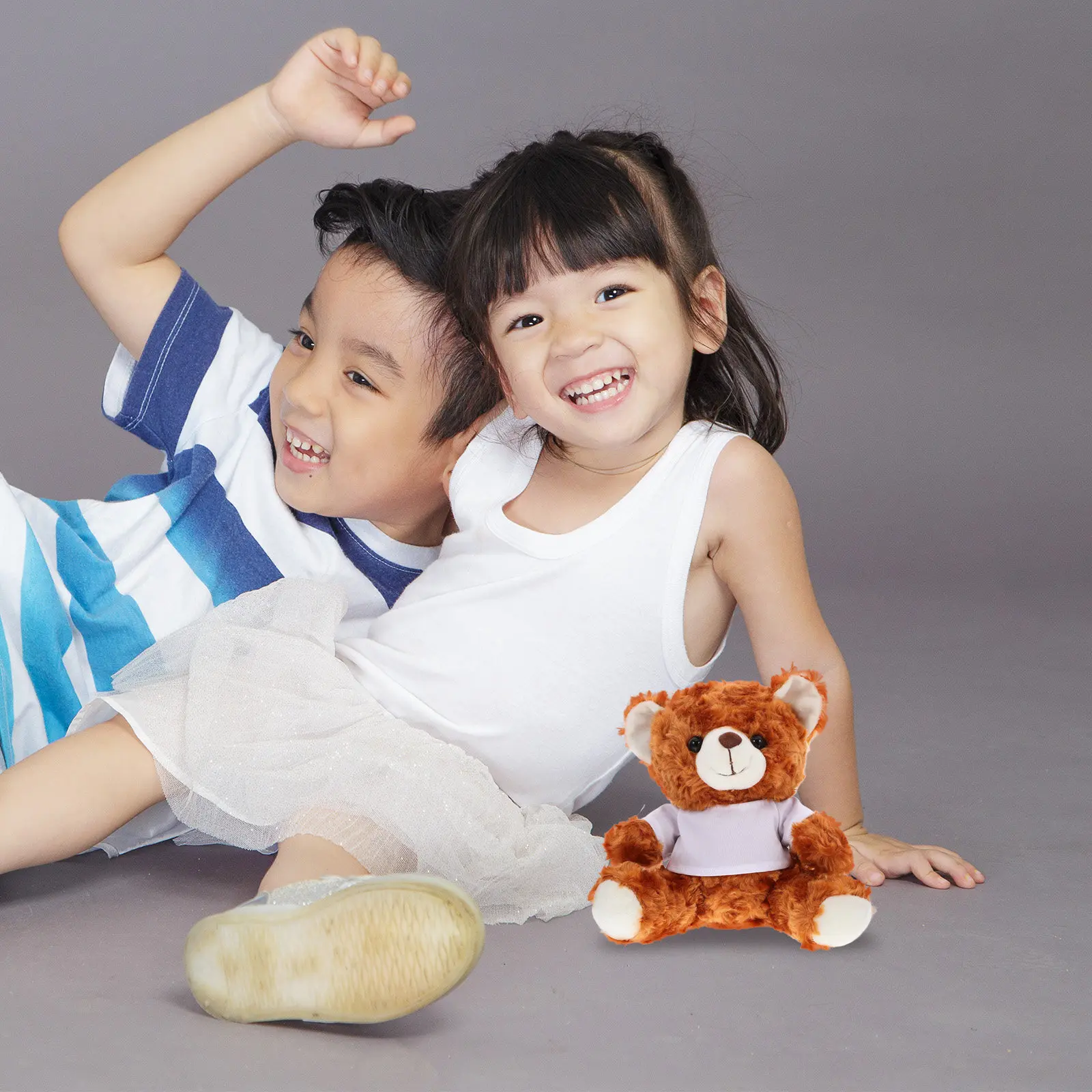 

Cartoon Bear Stuffed Animal Funny Cute Bear with Vest for Home Bedroom Decoration Soft Comfortable Gift for Halloween