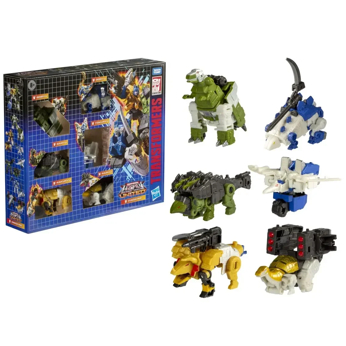 Hasbro Transformers Legacy: United Dinobot Dinoking Multipack (Doryu, Gairyu, Kakuryu, Goryu, Yokuryu, Rairyu) โมเดลของเล่นอะนิเมะ