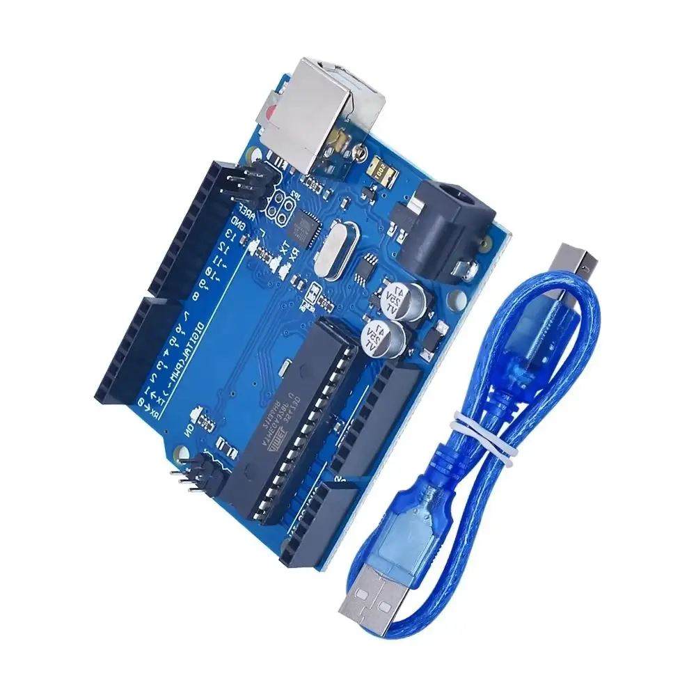 Placa de desarrollo UNO -R3 caja oficial ATMEGA16U2-UNO + WiFi R3 MEGA328P Chip CH340G para Arduino UNO R3 WeMos ESP8266