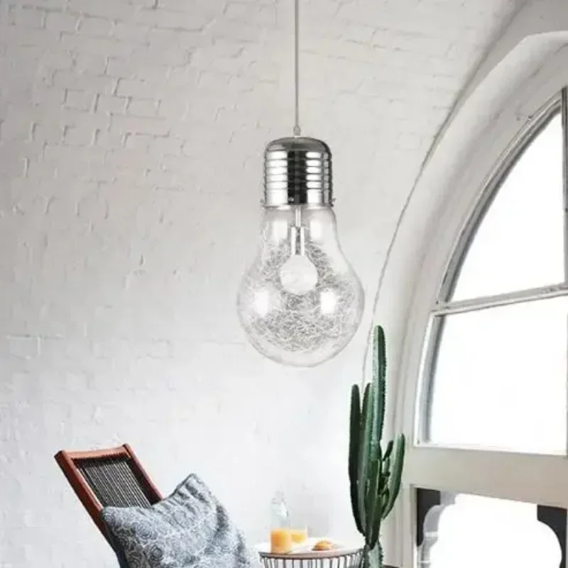 

Vintage Creative personality lights iron glass big bulb lamp bar Russian warehouse large pendant lamps