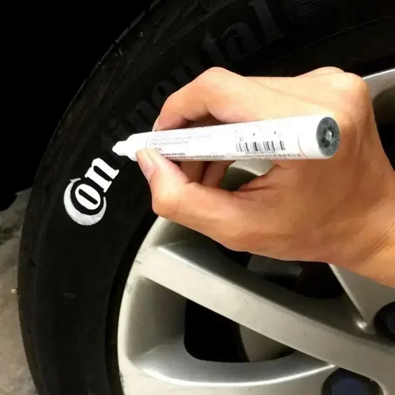 12pcs/set White Waterproof Rubber Permanent Paint Marker Supplies Pen Car Tyre Tread Environmental Tire Painting Writing Pens