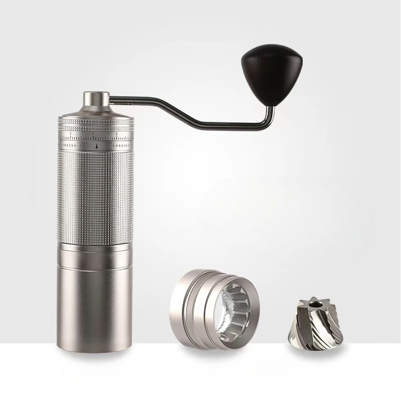 Manual Coffee Grinder with 7 Star Stainless Steel Burr, Hand Coffee Grinder for French Press, Mocha, Espresso