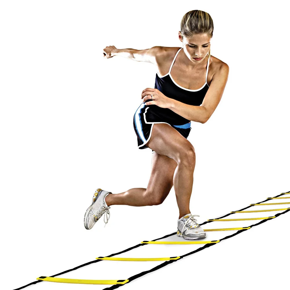 Professional 5 Rung Agility Jumping Ladder for Speed Training Durable Material Adjustable Body Coordination WarmUp Training Tool