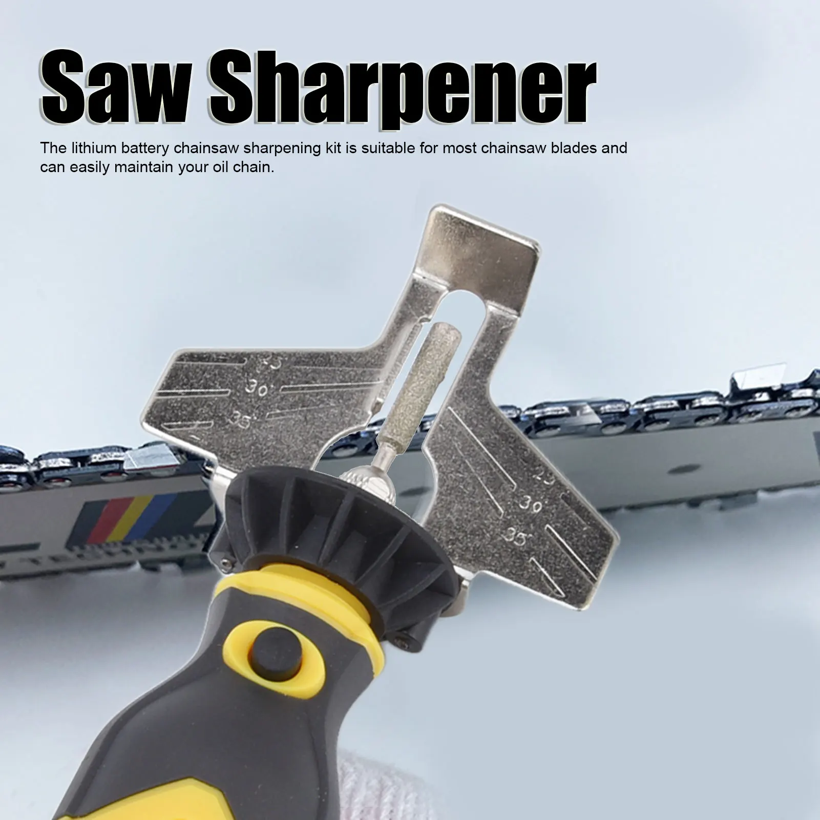 Chainsaw Sharpener DC3.6V 2000mAh Chainsaw Sharpening Kit Chain Saw Grinder Tool Set USB Saw Sharpener Grinding Chain Machine