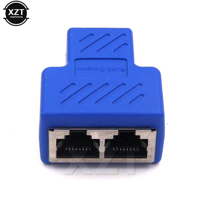 1PCS Cable Adapter Connector LAN Ethernet 1 To 2 Ways Network Cable Connector Splitter Extender Plug RJ45 Splitter for PC Laptop