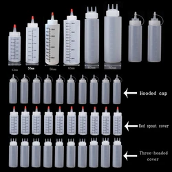 1Pcs 120ml-1000ml Empty Plastic Sauce Squeeze Bottles With Graduated Refillable Condiment Container For Salad Dressing BBQ Oils
