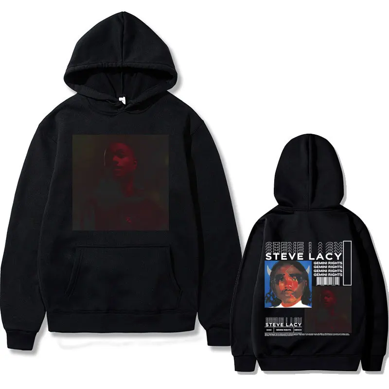 

Hip Hop Rapper Steve Lacy Gemini Rights Album Cover Graphic Hoodie Male Oversized Sweatshirt Men's Hoodies Vintage Streetwear