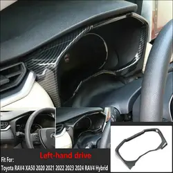 For Toyota RAV4 XA50 2020 2021 2022 2023 2024 RAV4 Hybrid ABS Carbon Fiber Style Car Inner Console Dash Panel Frame Trim Cover