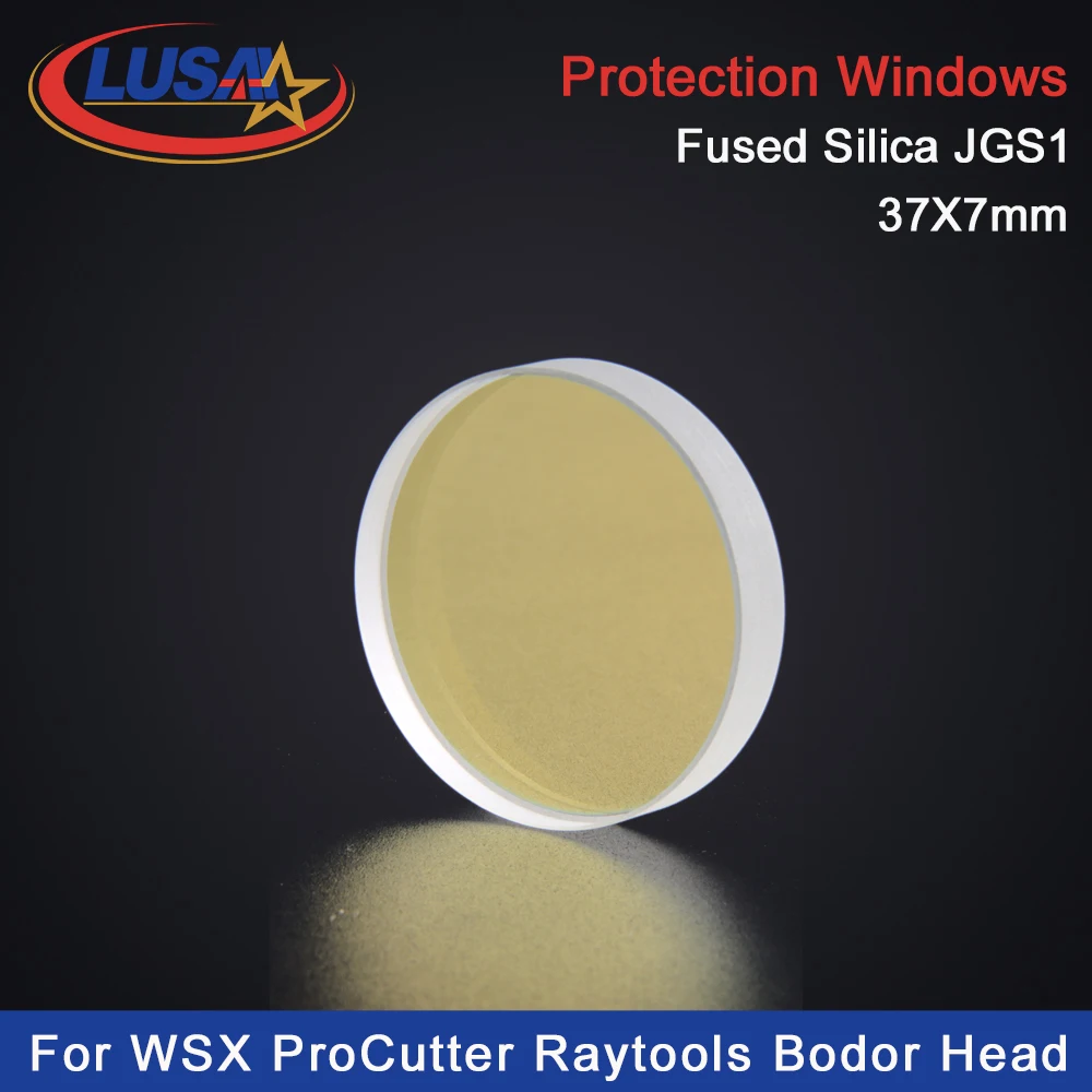 

Лазерная Защитная линза LUSAI 37x7 для оптических линз WSX ProCutter Raytools Bodor волоконные лазерные головки оптические линзы 37x7 мм 1064 нм