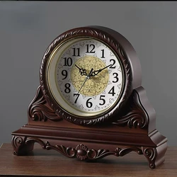 Table Clock American Living Room Large Retro Creative Mute Wall Watch