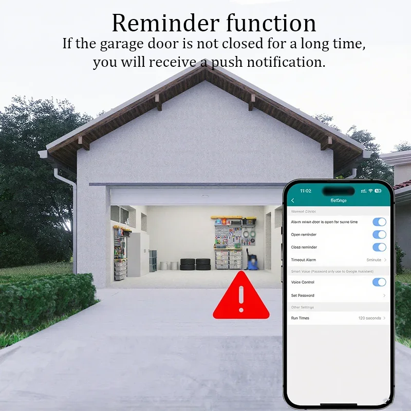Tuya WiFi Zigbee Smart Garage Door Opener Controller 110V 240V Motorized Voice Control Gate Opener Module for Smart Life
