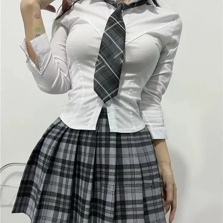 Japan Korean Fashion Bandage Girl Student Jk School Uniform Sexy Pure Lust White Shirt Women Summer Design Chic Ins Top Blouse