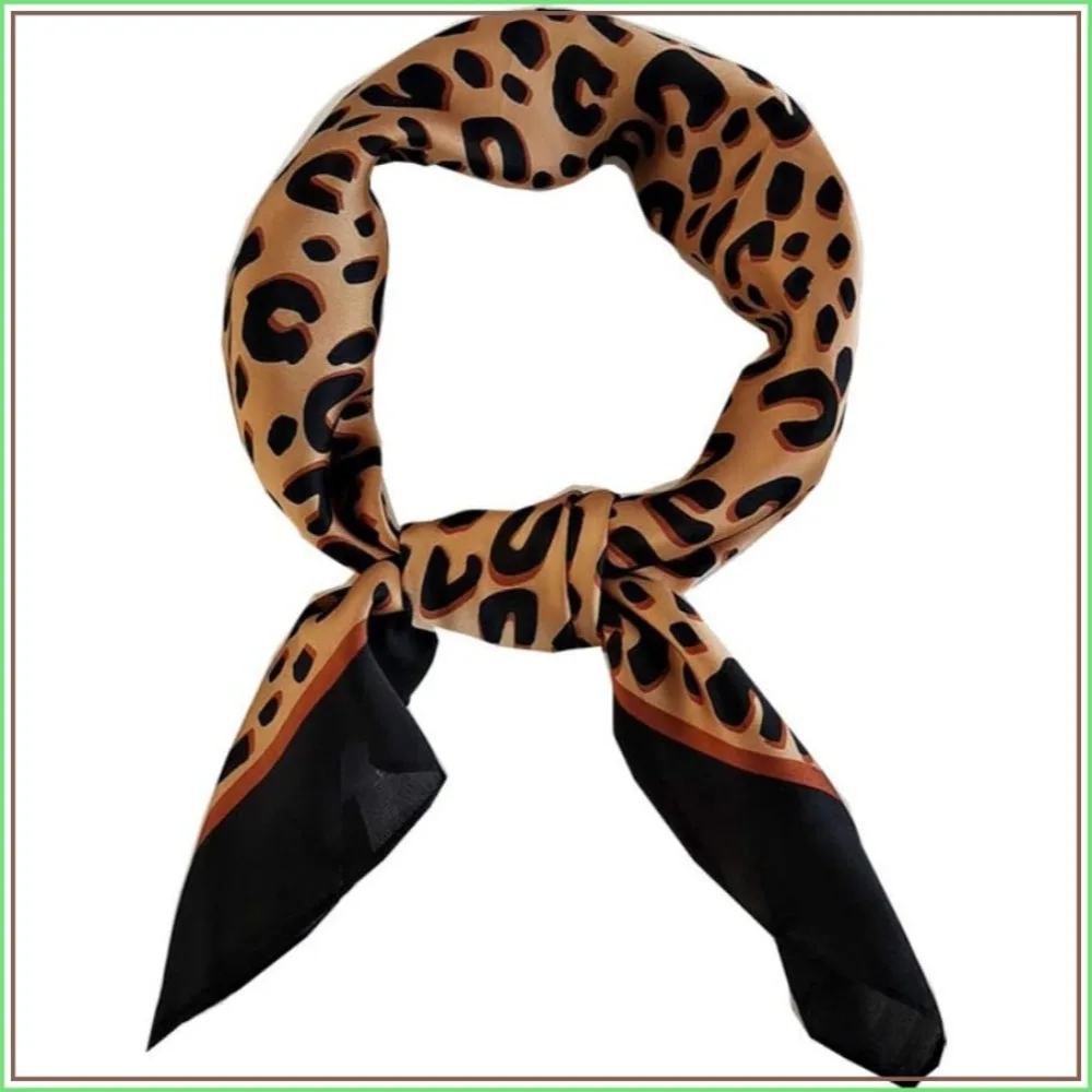 

Silk Feeling Scarf Medium Square Satin Head Scarf for Women 27.5 × 27.5 inches