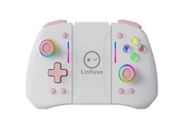 Joystic inalámbrico LinYuvo para interruptor/soporte OLED para despertar, eje giroscópico, Turbo, vibración dual con luces deslumbrantes KS42
