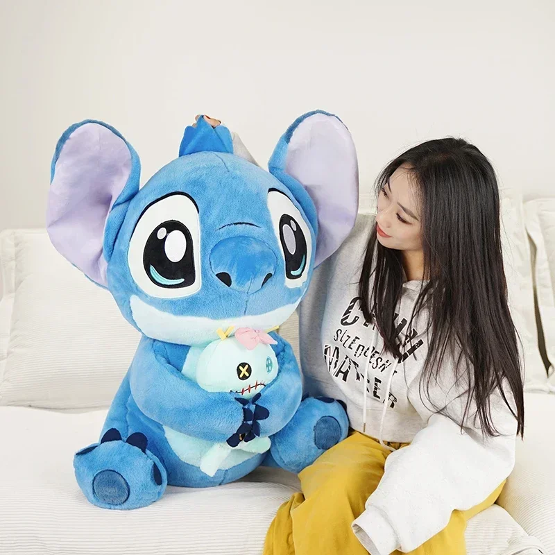 

35/85cm Disney Lilo and Stitch Plush Toys Anime Plushie Stich Dolls Kawaii Cartoon Big Eyes Pillow Stuffed Gift Kids Christmas
