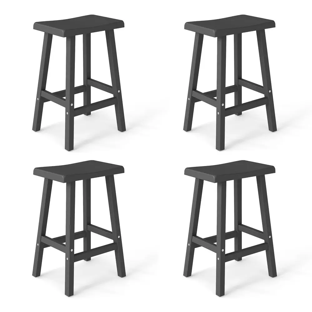 Stools Set of 4, Waterproof UVResistant,Durable Resin Kitchen Island Chairs for Indoor amp Outdoor Use, Modern Design for Home,B