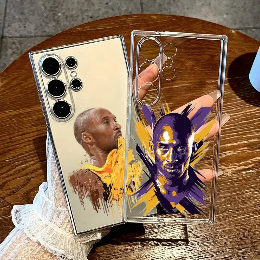 Black Mamba Kobe Bryant Phone Case Simple Anti-Fall Precise HoleTransparent Printed Phone Case For Samsung S25