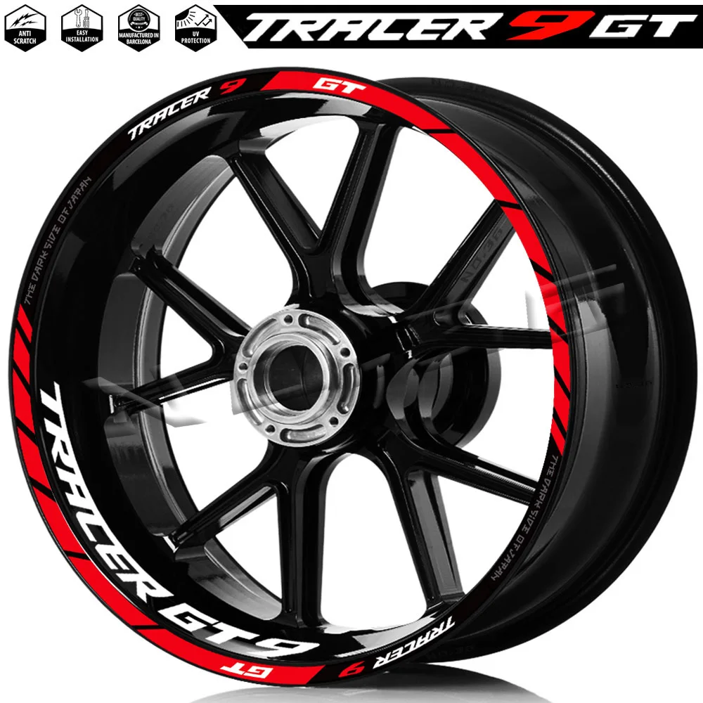 ملصق عجلة دراجة نارية مقاوم للماء ، شريط شريط عاكس ، محور حافة شارات ، ملحقات التتبع 900GT Tracer9GT