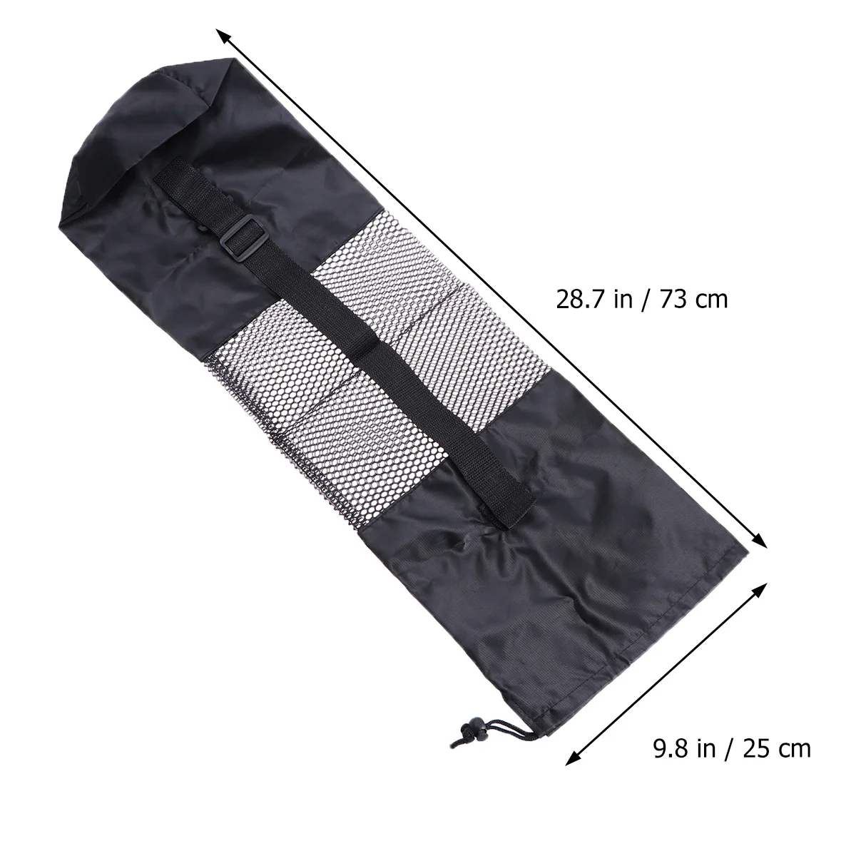 

2Pcs Yoga Mat Storage Bag Half Mesh Foldable Large Capacity Sling Adjustable Strap Exercise Fitness Carrier for 6mm Exercise Mat